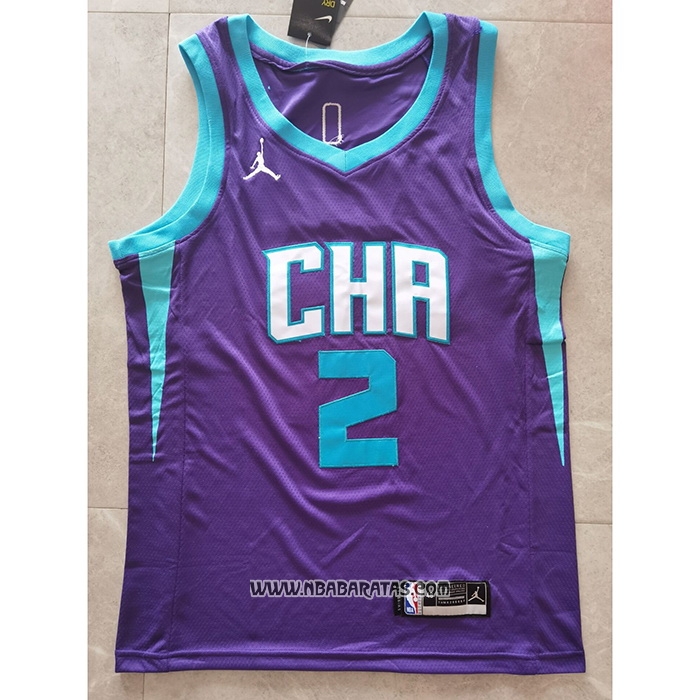 Camiseta Charlotte Hornets LaMelo Ball #2 Statement Edition Violeta